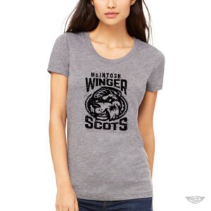 DogDayz Apparel - Mascot Tee - McIntosh Winger Scots - Women - Heather Grey