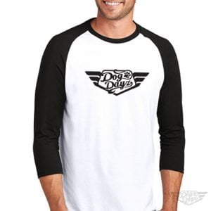 DogDayz Apparel - Raglan Baseball Tee - DogDayz - Men - White Black