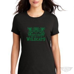 DogDayz Apparel - Tee - White Wildcats - Women - Black