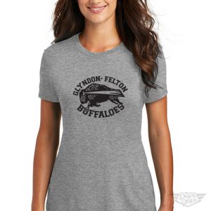 DogDayz Apparel - Tee - Glyndon Felton Buffaloes - Women - Heather Grey