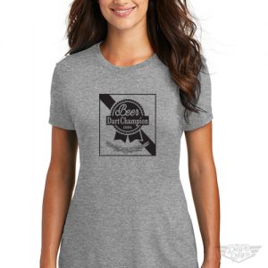 DogDayz Apparel - Tee -Pabst - Beer Dart - Women - Heather Grey