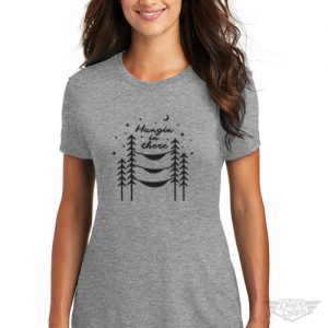 DogDayz Apparel - Tee -Hangin In There - Women - Heather Grey