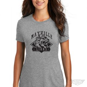 DogDayz Apparel - Tee - Mayville Lions - Women - Heather Grey