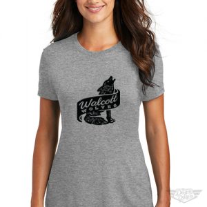 DogDayz Apparel - Tee - Walcott Wolves - Women - Heather Grey