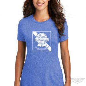 DogDayz Apparel - Tee -Pabst - Beer Dart - Women - Royal Frost