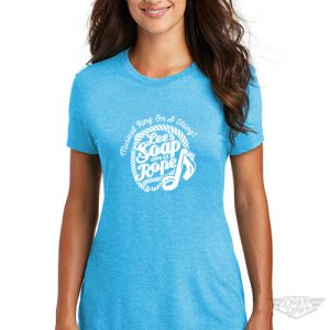 DogDayz Apparel - Tee -Lees Soap on a Rope - Women - Turquoise Frost