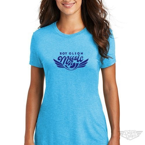 DogDayz Apparel - Tee - Roy Olson Music - Women - Turquoise Frost