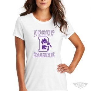 DogDayz Apparel - Tee - Borup Broncos - Women - White