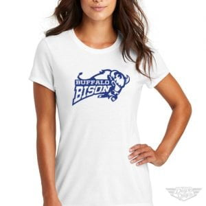 DogDayz Apparel - Tee - Buffalo Bison - Women - White