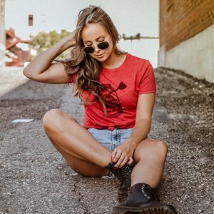 DogDayz Apparel - Tee -Beer Dart - Women - Classic Red