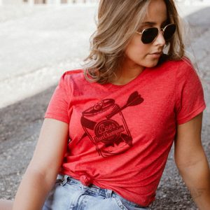 DogDayz Apparel - Tee -Beer Dart - Women - Red Frost